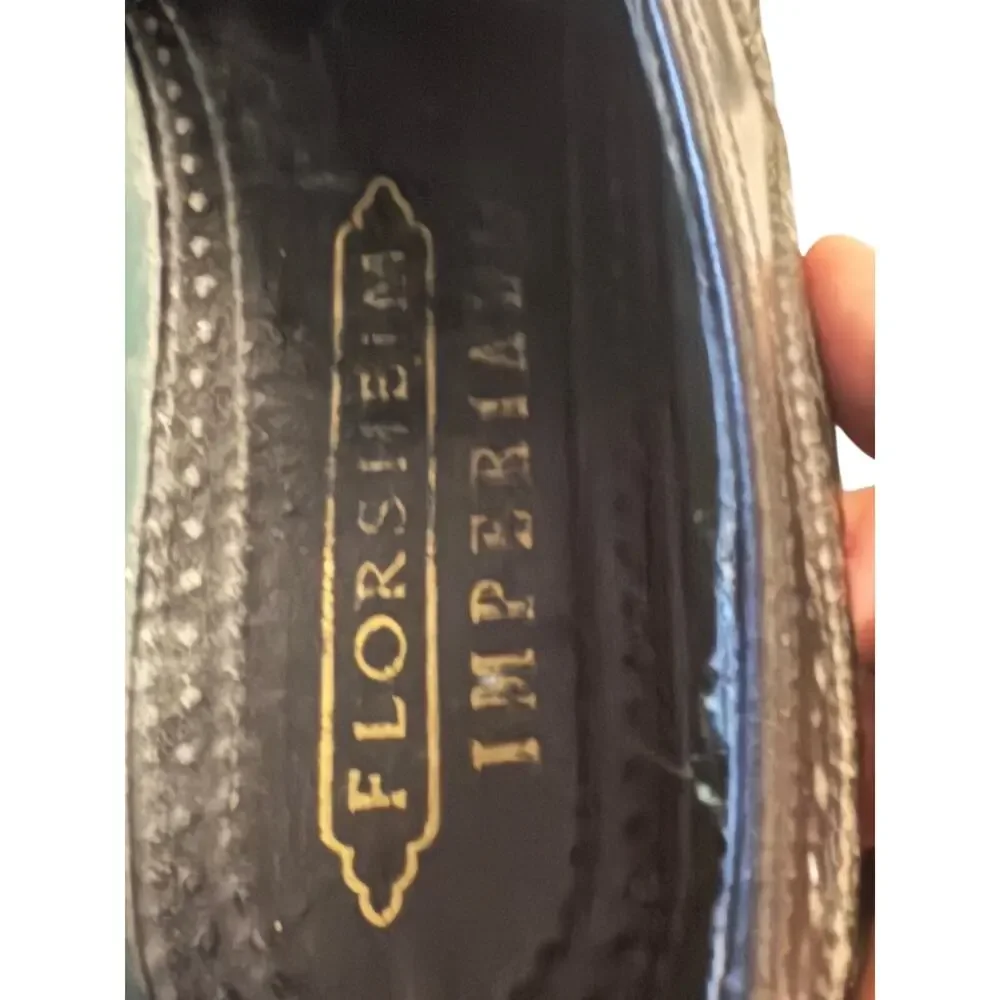 Florsheim Imperial Black Leather Wingtip Oxford Shoes Size 8.5 EEE